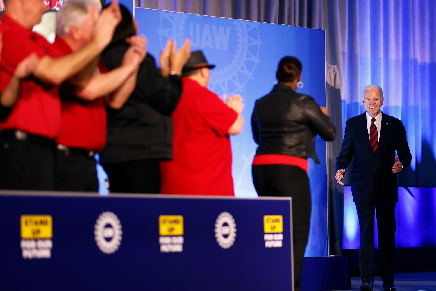 Union households favor Biden — but by closer margin than in 2020, poll finds