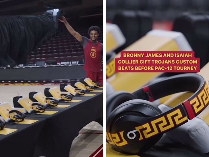 Bronny James, Isaiah Collier Gift USC Teammates Beats Headphones