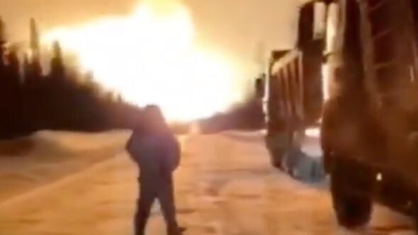 Horrifying moment Russian gas pipeline bursts into flames after ‘latest Ukraine attack’