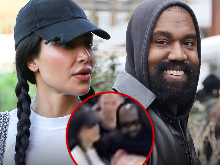 Kim Kardashian Keeps the Peace With Kanye West At Saint’s Basketball Game