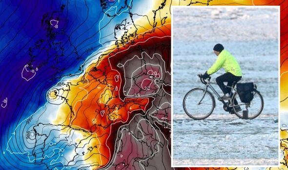 New UK weather maps show giant 1,131-mile snow and rain bomb stretching to Spain