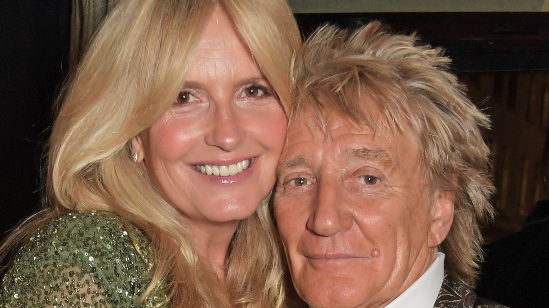 Penny Lancaster bewitches in sheer lace gown for glitzy evening with husband Rod Stewart