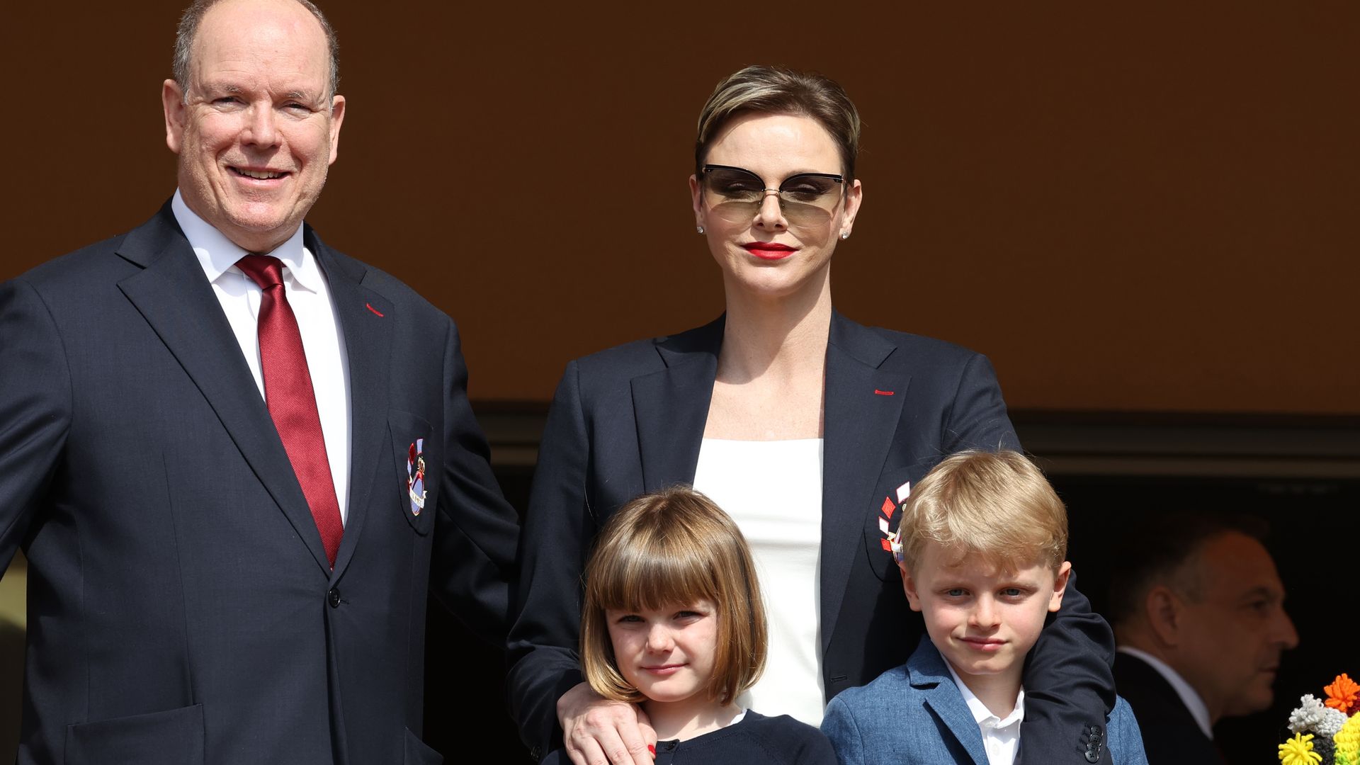 Princess Charlene emerges in figure-flattering dress for family outing with Prince Albert