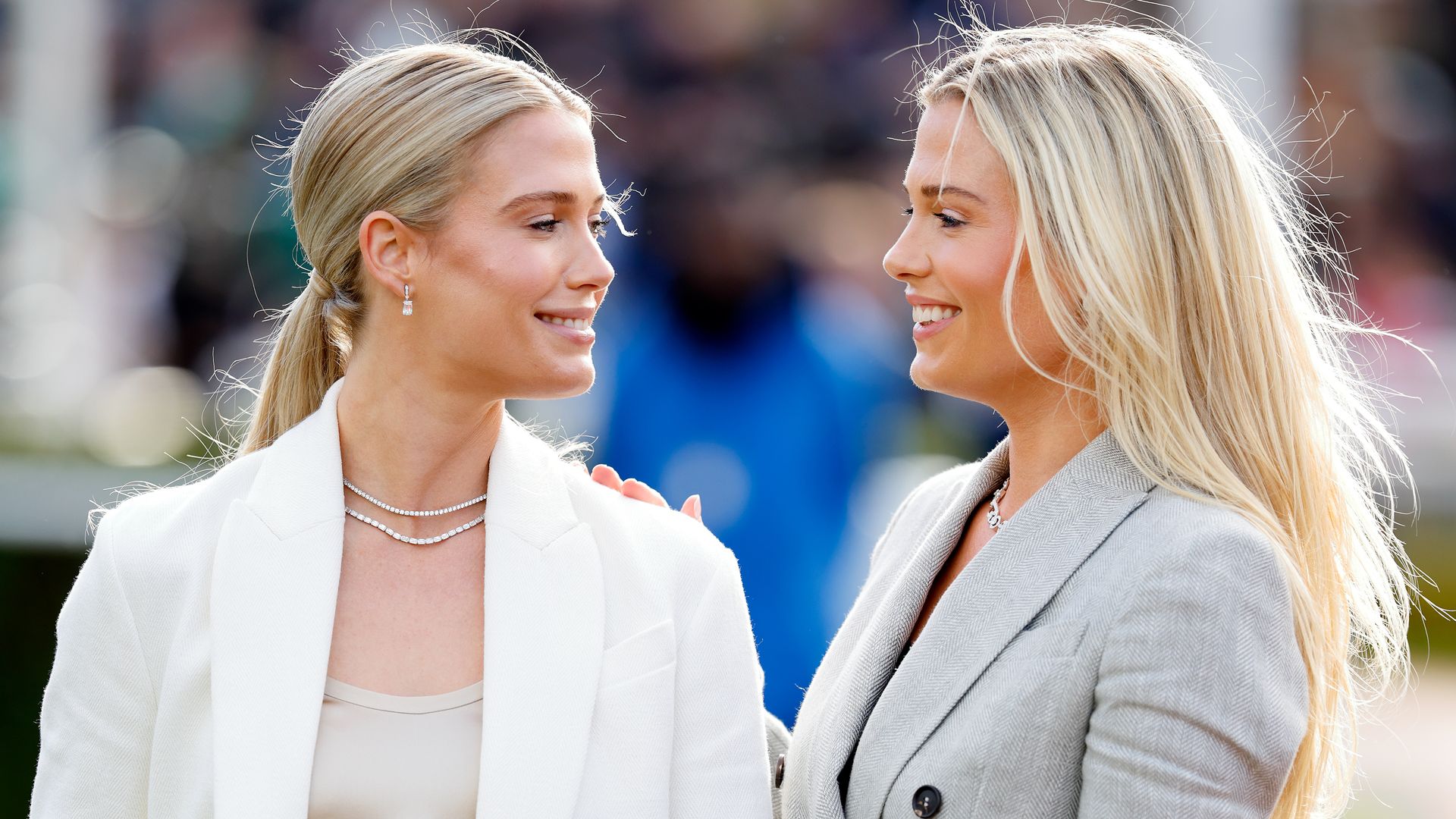 Princess Diana’s nieces Eliza and Amelia Spencer twin in sensational cinched power suits