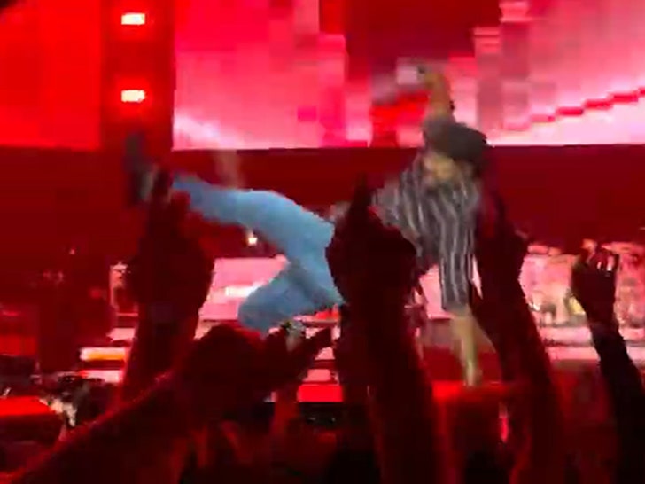 Luke Bryan Falls Hard Onstage, Laughs It Off