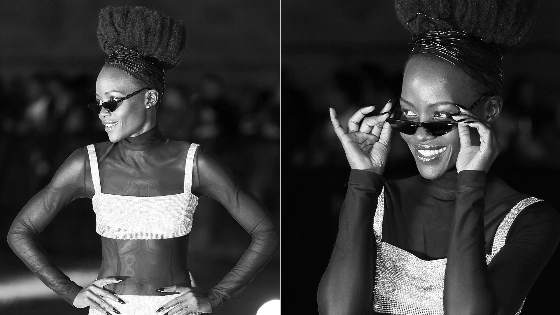 Lupita Nyong’o amps up the glamour glittering mini skirt in major post-heartbreak comeback
