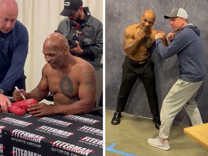 Mike Tyson Goes Shirtless For Autograph Signing, Shows Off Ripped Physique