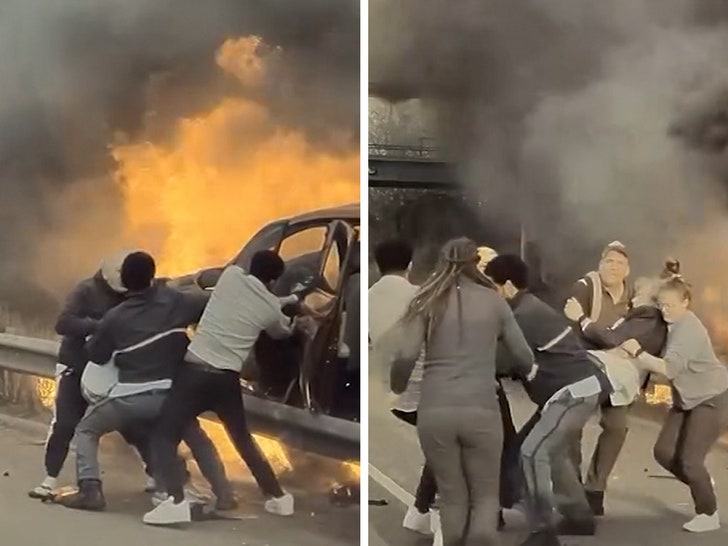 Minnesota Car Wreck Bursts into Flames, Passersby Rescue Driver