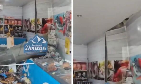 Putin left red-faced as his military ‘drops bomb on shop in Russian-occupied area’