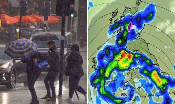 UK storm: Weather maps turn rainbow-coloured as snow and rain to batter Britain