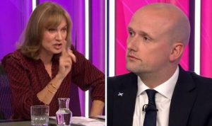 Fiona Bruce has BBC Question Time audience in stitches as she slaps down SNP chief