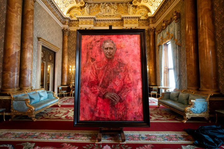 New King Charles portrait, with ‘blood-red palette,’ sparks mixed reaction