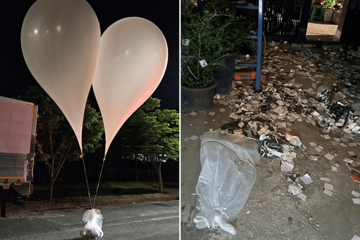 North Korea sends balloons with feces, trash attached into South Korea