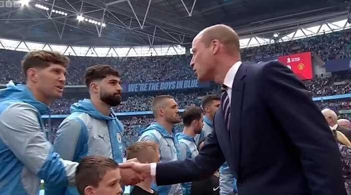 Prince William attends FA Cup final with George