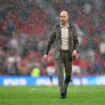 Ten Hag suffers wardrobe malfunction as fans say he ‘needs sacking for that suit’ and Gary Neville points out blunder