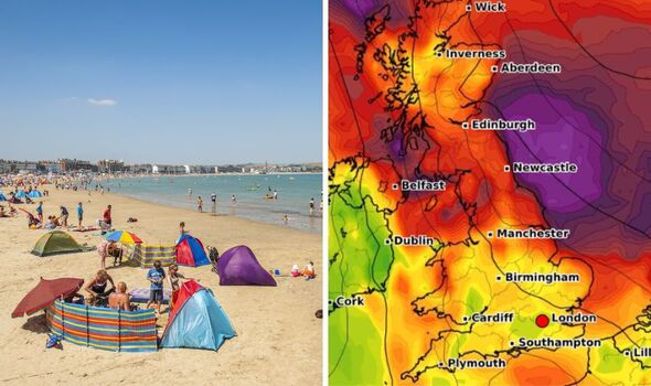 UK weather maps reveal exact date UK ‘split in half’ by 20C ‘mini heatwave’