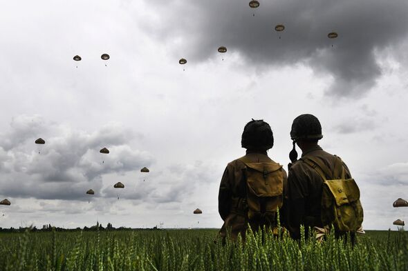 D-Day paratroopers met by French customs as they land in Normandy for 80th anniversary