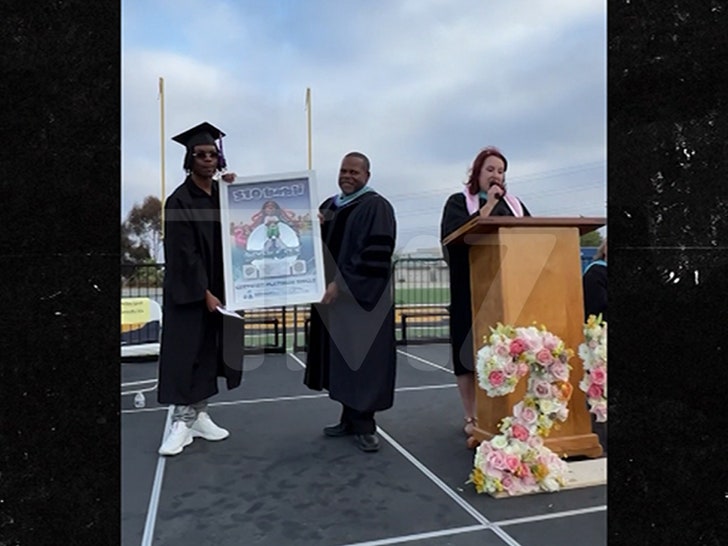 ‘Soak City’ Rapper 310babii Earns Platinum Plaque at High School Graduation