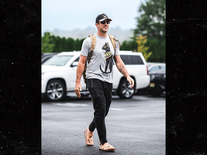 Aaron Rodgers Trolls Critics With Egyptian Cat Shirt At Jets Training Camp