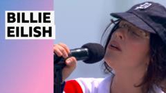Billie Eilish makes special appearance at the closing ceremony