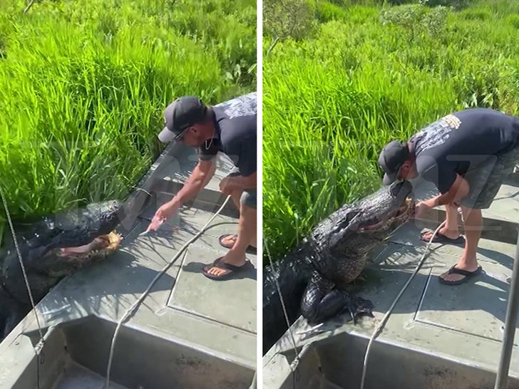 Lana Del Rey’s Rumored Alligator Tour Guide BF Kisses Massive Gator in Wild Video