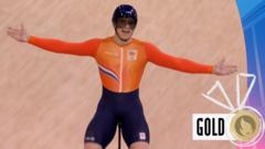 Lavreysen wins keirin gold as crash ends Carlin’s medal hopes