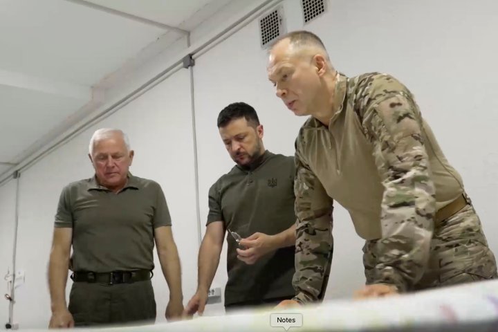 Zelenskyy visits Ukraine border area where forces launched Russia incursion