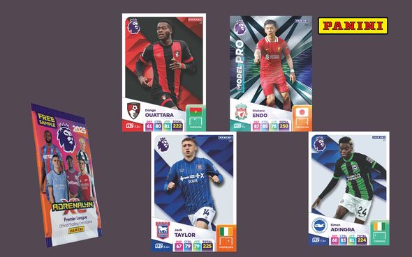 4 FREE Premier League 2024-25 Adrenalyn XL Official Trading Cards from Panini