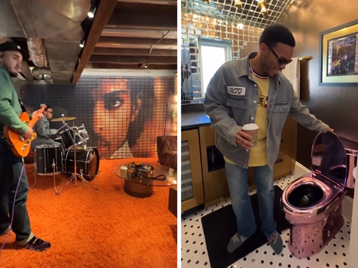 Anderson .Paak Sits on Toilet, Tries on Jewelry at Prince Purple Rain House Airbnb