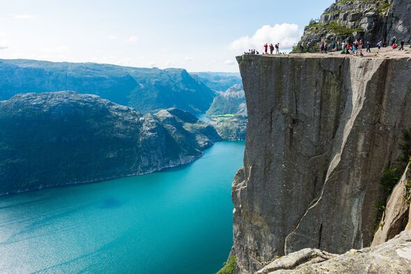 Europe’s giant 1982ft rock where tourists creep to the edge and there’s no safety barriers