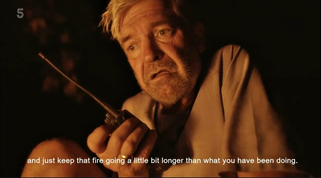 Phillip Schofield accidentally sets his camp on FIRE after using emergency radio to Channel 5 crew