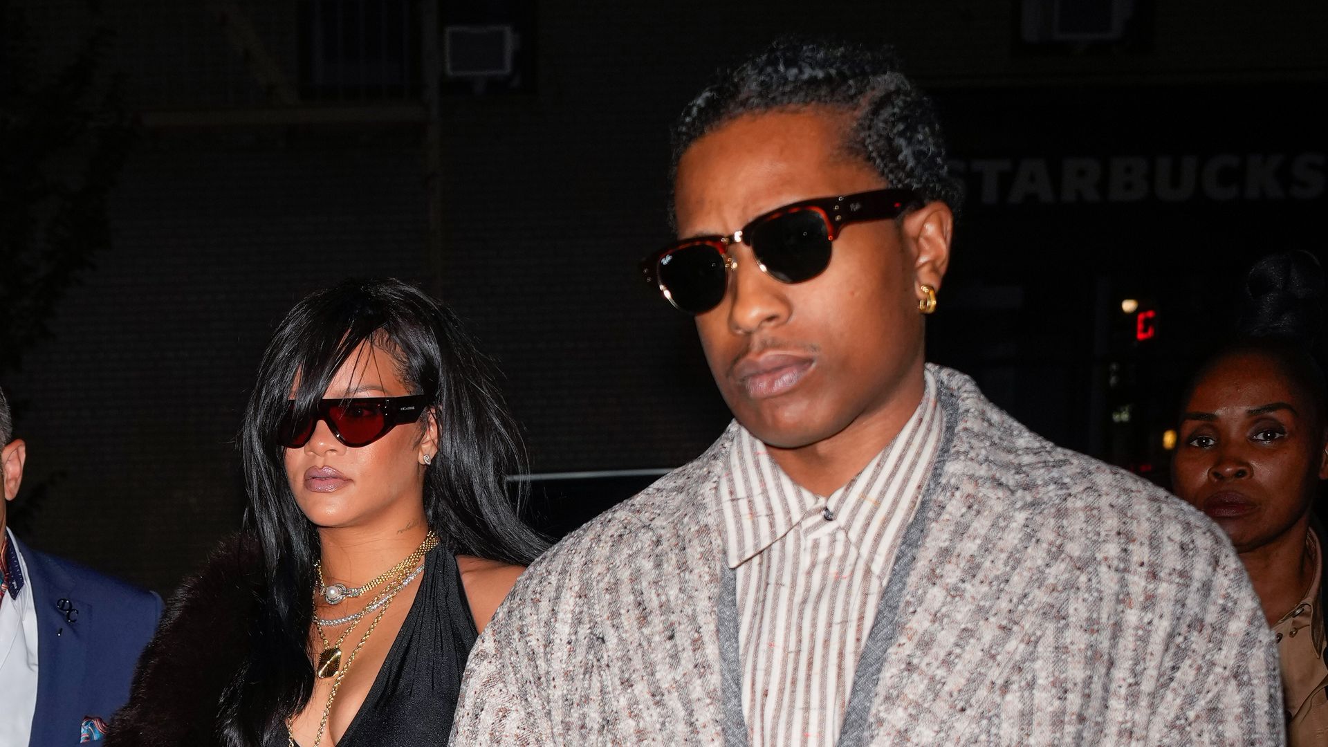 Rihanna amazes in slinky dress on night out with A$AP Rocky away from Riot Rose and RZA