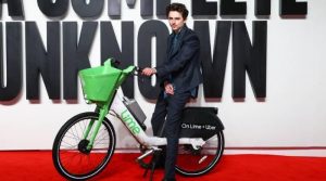 Timothee Chalamet in hot water after riding bike to Bob Dylan biopic premiere