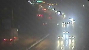 Major motorway CLOSED after horror crash between two cars and two lorries with debris across carriageway & severe delays