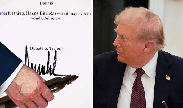 Trump forced to deny he sent Epstein lewd birthday note after bombshell album released