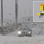 Tens of thousands without power as Storm Amy’s 90mph gusts and torrential rain lash Britain killing one man