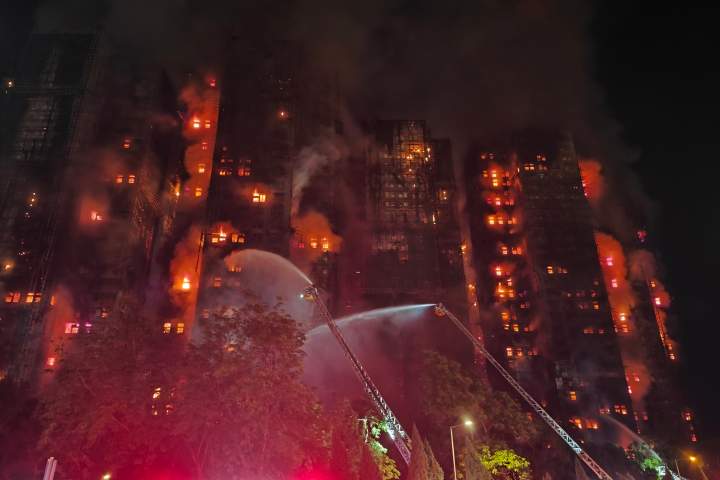 Hong Kong high-rise fire: 3 arrested, at least 44 dead and 279 still missing