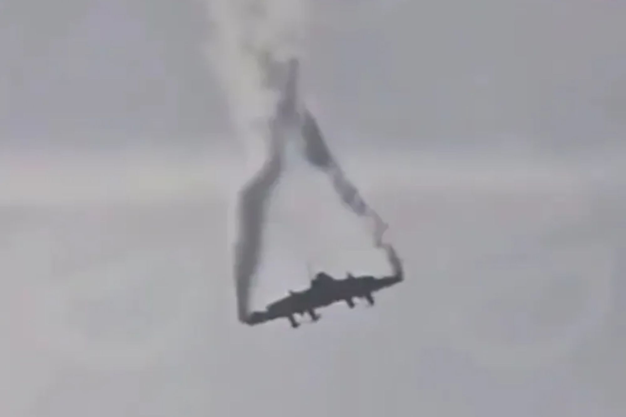 Horror moment plane falls out of the sky in death spiral with smoke gushing from military jet in horror crash in Georgia