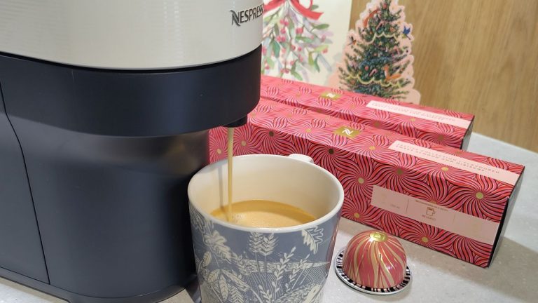 I tried Nespresso’s Christmassy new Sweet Almond and Hibiscus coffee, and it was like sipping a marzipan-infused latte