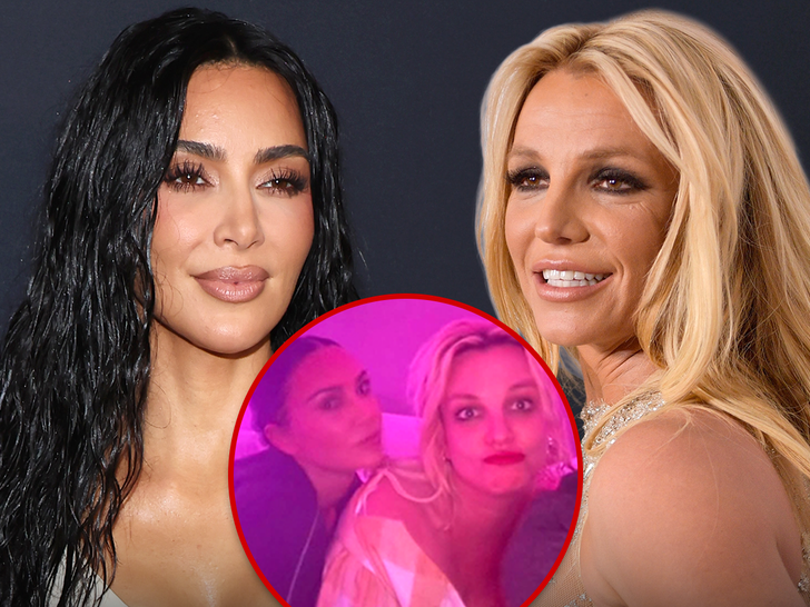 Kim and Khloé Kardashian Hang Out with Britney Spears