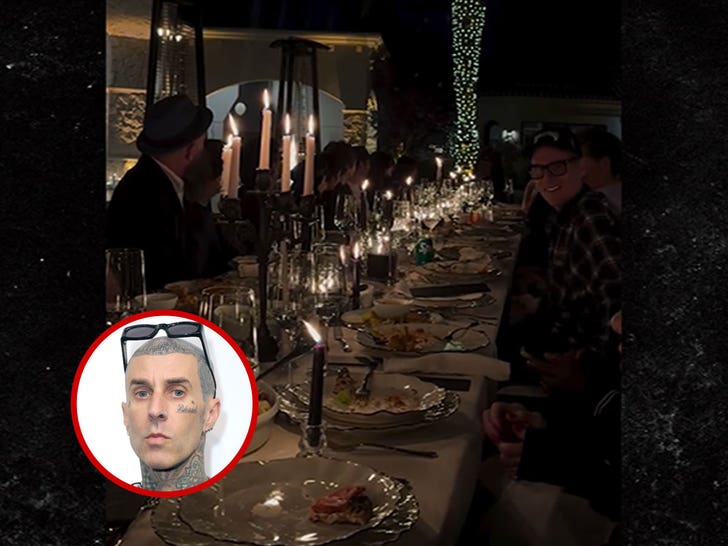 Kourtney Kardashian Celebrates Travis Barker’s 50th with Fancy Candle-Lit Dinner