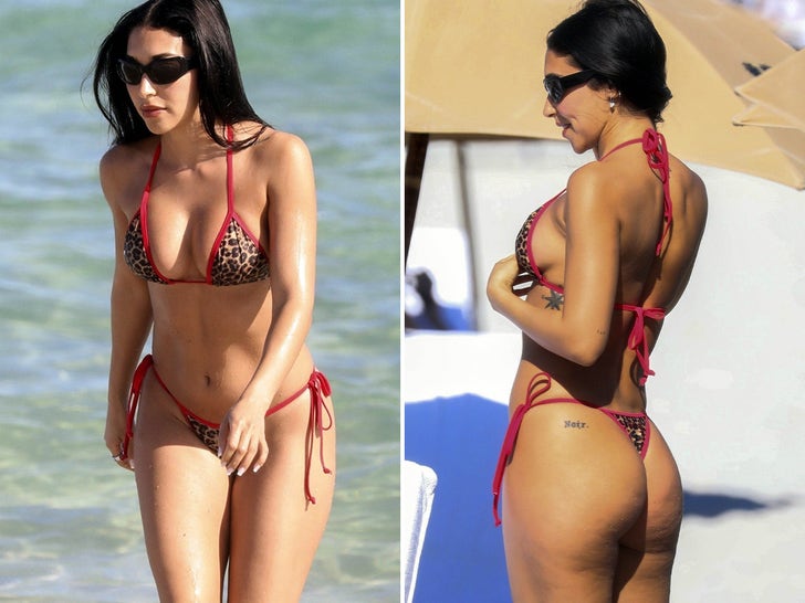 Chantel Jeffries Hits Up Miami Beach in Sexy Animal-Print Bikini
