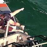 Dramatic Christmas rescue as woman and her stepson saved after drifting 6 miles at sea