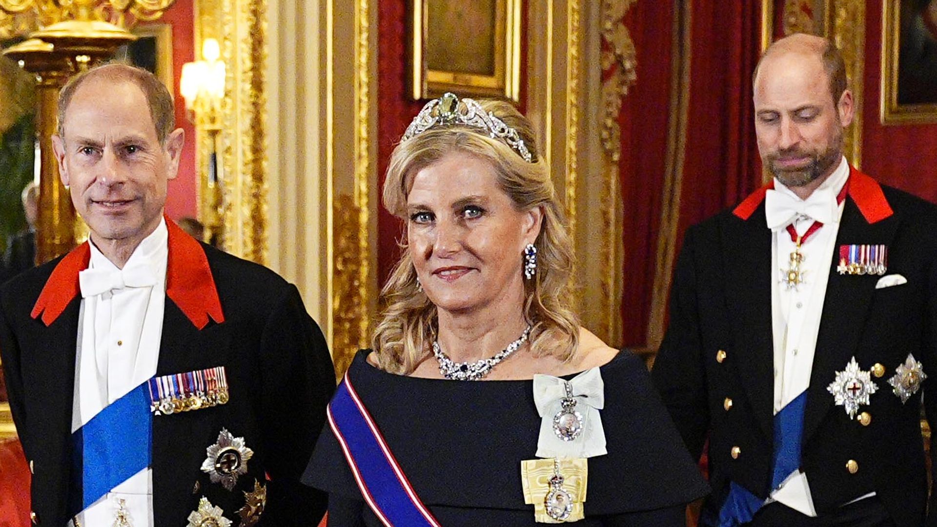 Duchess Sophie struts in glittering platforms and £1m tiara at state banquet