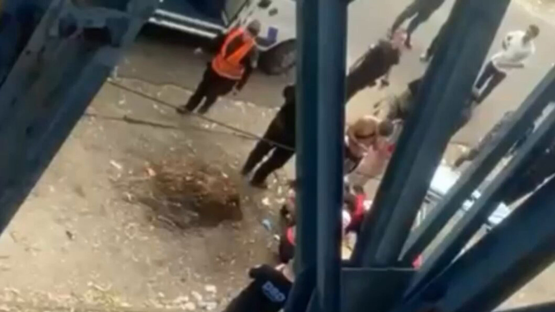 Footie fan rushed to hospital after falling from top of stand at derby clash