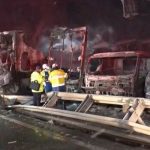 Horror as two killed in massive 50-vehicle pile up on motorway after heavy snow warnings