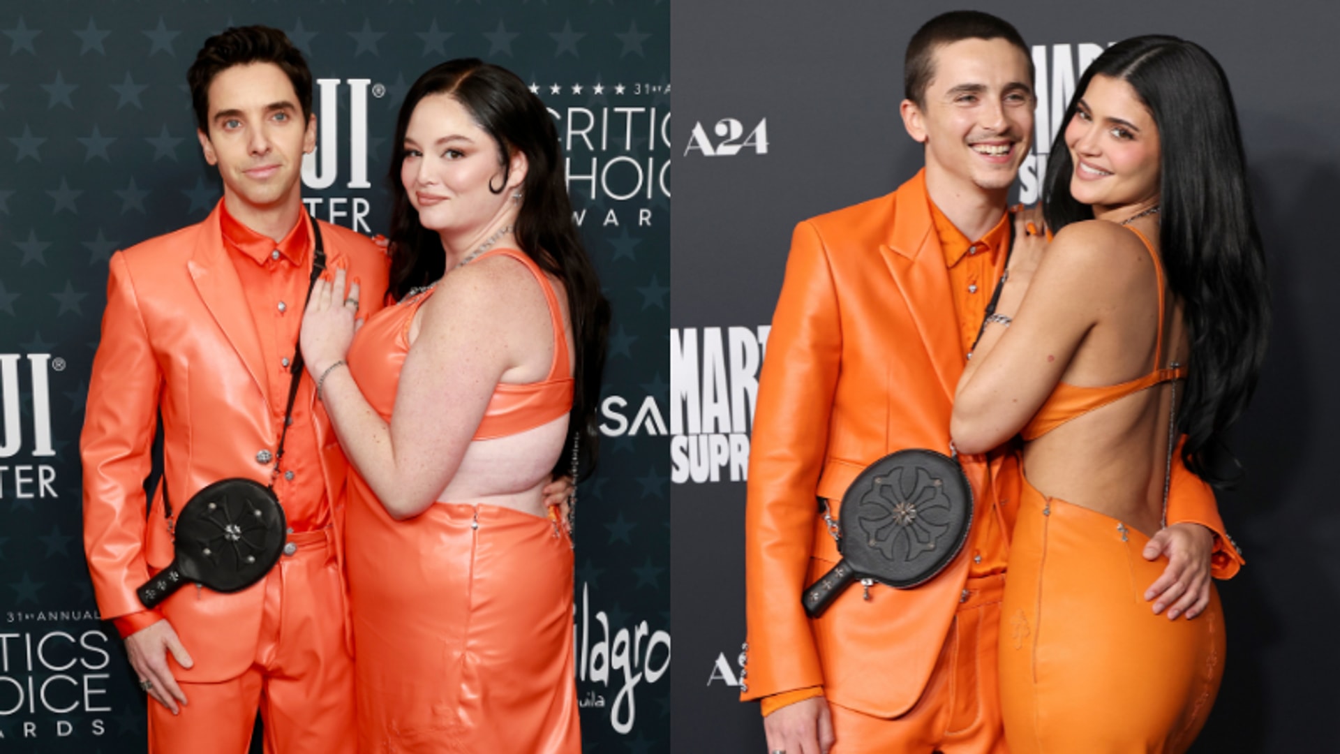 Hacks’ Meg Stalter and Paul W. Downs show up to the 2026 Critics Choice Awards as Kylie Jenner and Timothée Chalamet — photos