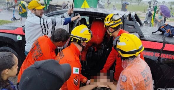 More than 30 people injured after being struck by lightning during protest