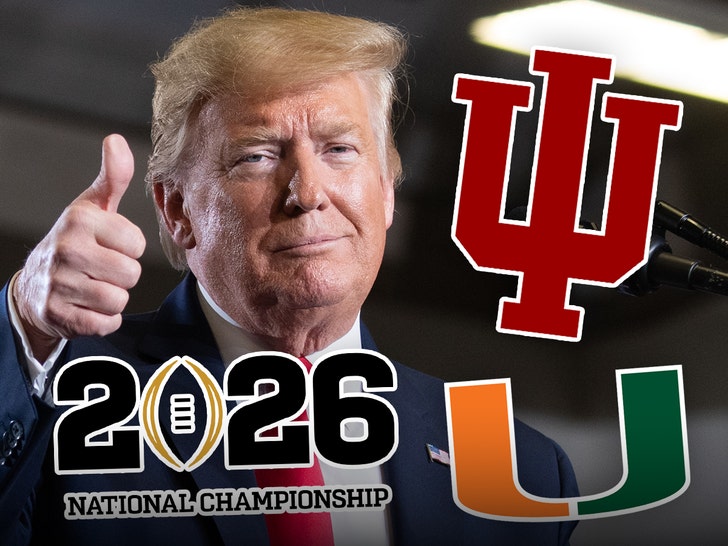 President Trump Congratulates Indiana, Miami Before CFP Championship Attendance