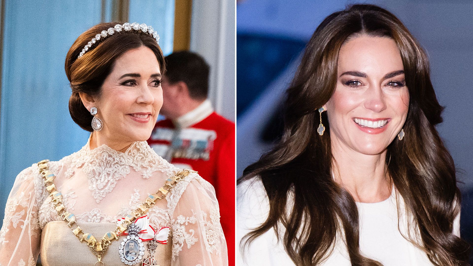 Queen Mary copies Princess Kate in sheer lace ballgown – and no one noticed